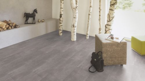 Pearlgrey Art beton járólapmintás vízálló laminált padló 8mm/Ac5/33 kopásállóság, fózolt - 44375 kőmintás