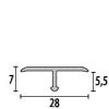 T profil ezüst, homok - 293