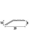Szintkülönbséges profil max.8mm szintkülönbségre arany, acél, bronz - 244