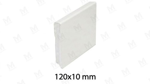 MMDL45 120mm magas padlószegély, fehér színben