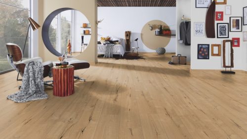 Bradford oak vízálló fafurnér parketta 8,5mm vastag/Ac4/32 kopásállóság, fózolt, integrált alátéttel - O273