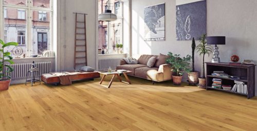 Natural Red Oak magasfényű laminált padló 8,5mm/Ac5/33 kopásállóság, integrált alátéttel - O980