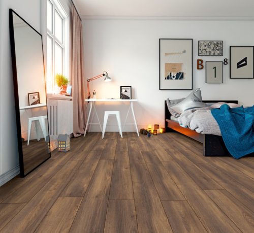 Elba Barna tölgy vízálló laminált padló 8mm/ac4/32 kopásállóság, fózolt - Rv827