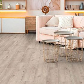   Kasmír ezüst tölgy fózolt vízálló laminált padló 8mm/Ac5/33 kopásállóság, széles panel - Rv829