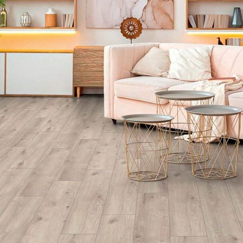 Kasmír ezüst tölgy fózolt vízálló laminált padló 8mm/Ac5/33 kopásállóság, széles panel - Rv829