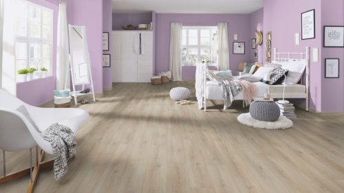 Ecru Cantal Oak vízálló laminált padló 8mm/Ac4/32 kopásállóság, fózolt - K653